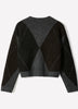 Knit Cardigan with Argyle Pattern, Wool Blend