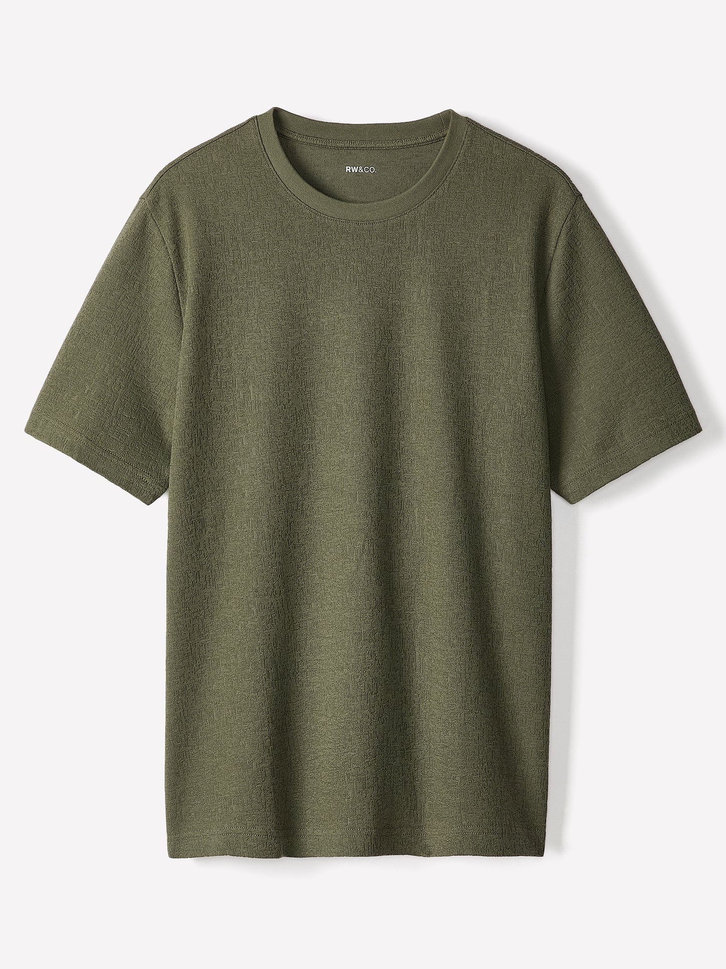 Mens Knit Burnout Crew Neck T-Shirt