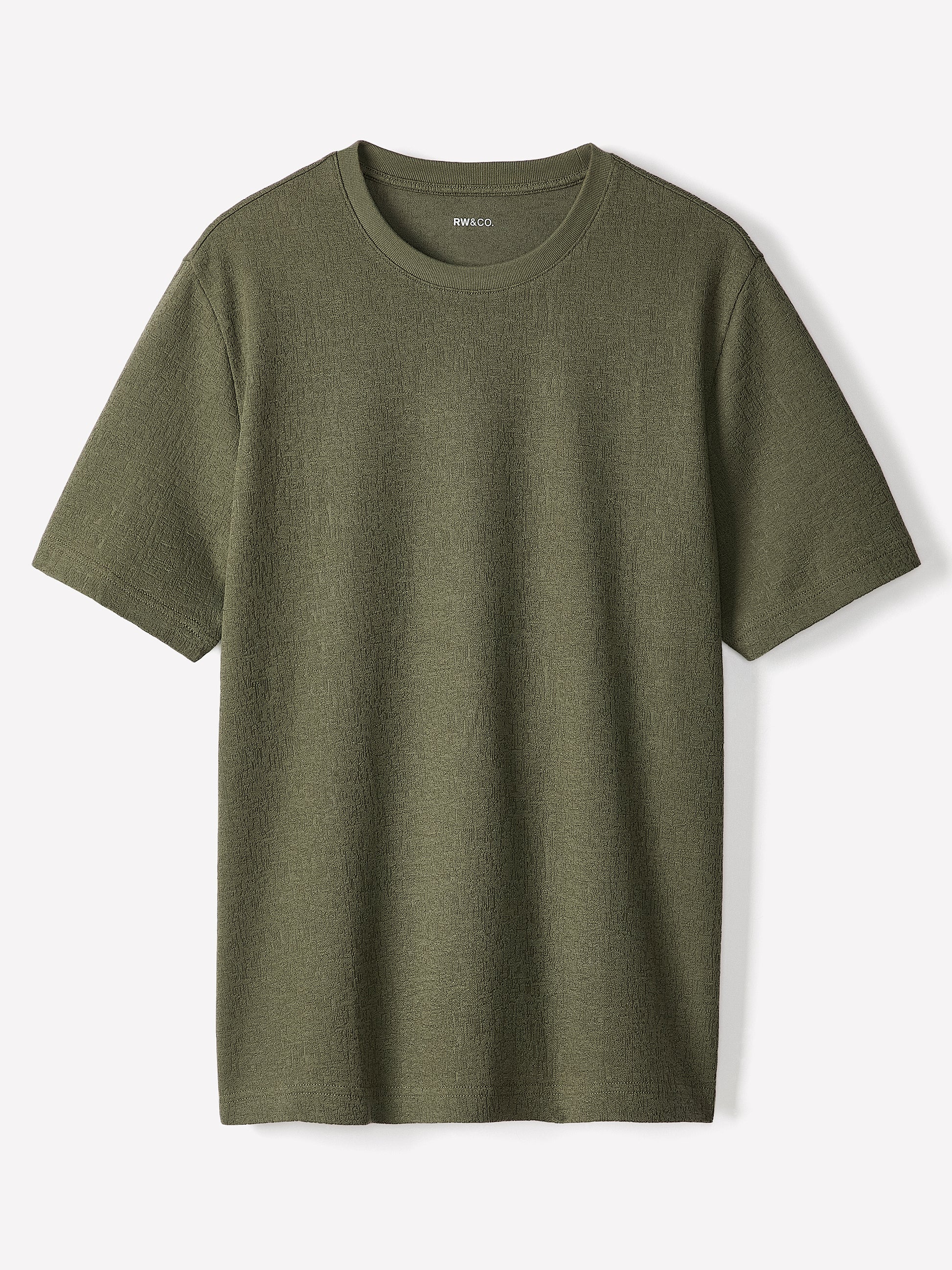 Mens Knit Burnout Crew Neck T-Shirt