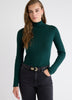 Mock-Neck Sweater with Buttons on Sleeves