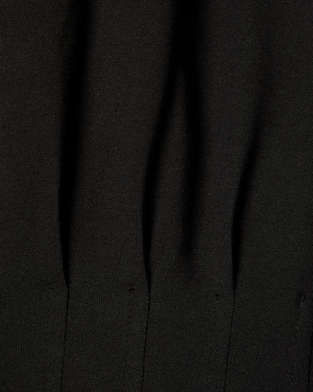 Robe Midi à Nervures à Manches Courtes et Col Rond