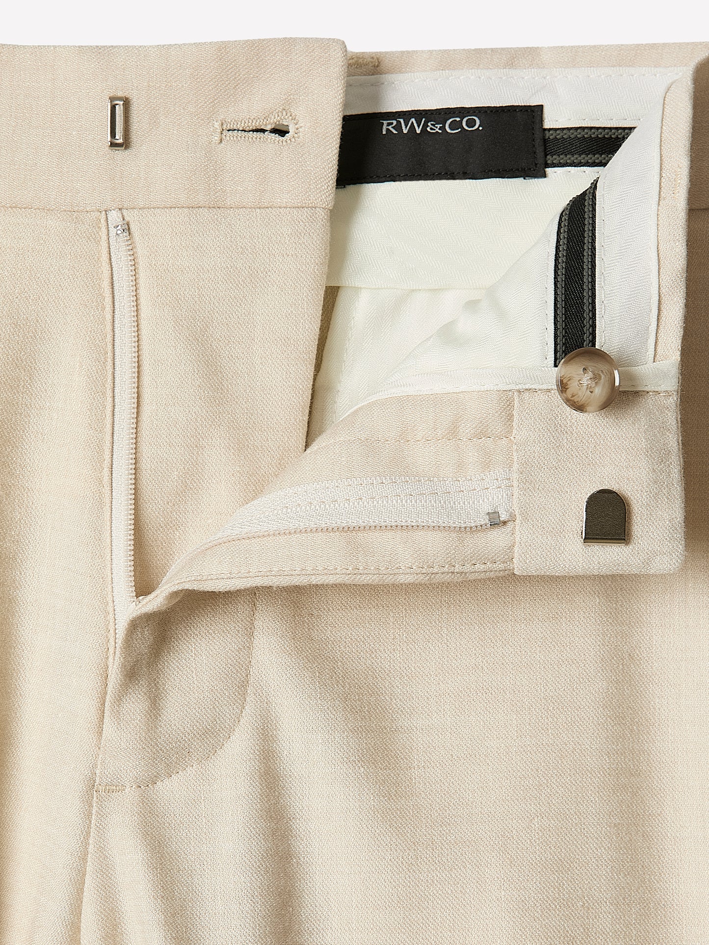 Tailored-Fit Linen Suit Pant