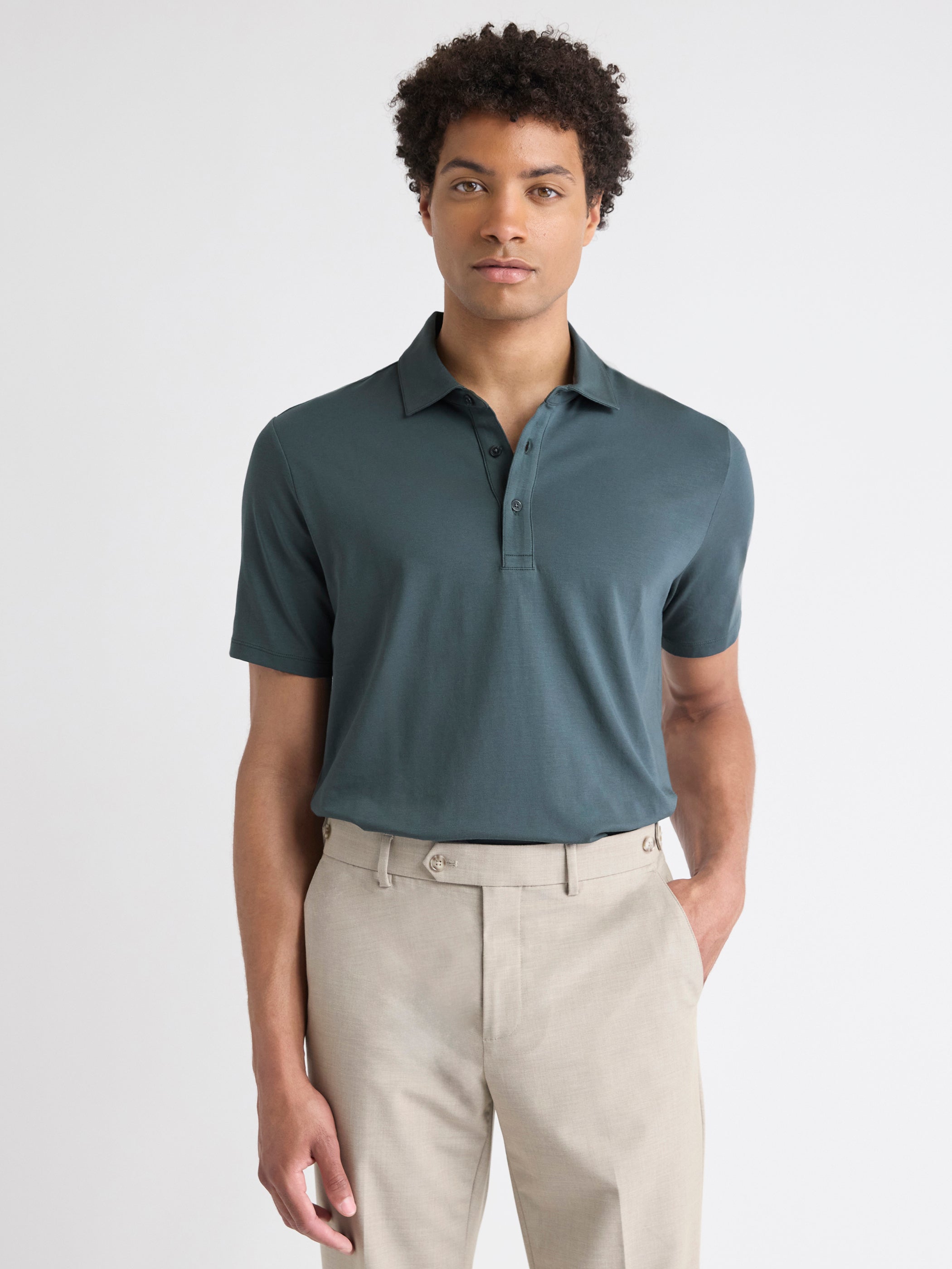 Polo à Manches Courtes en Coton Supima (R)