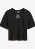 Short-Sleeve Crew-Neck T-Shirt with Cut-Out Back