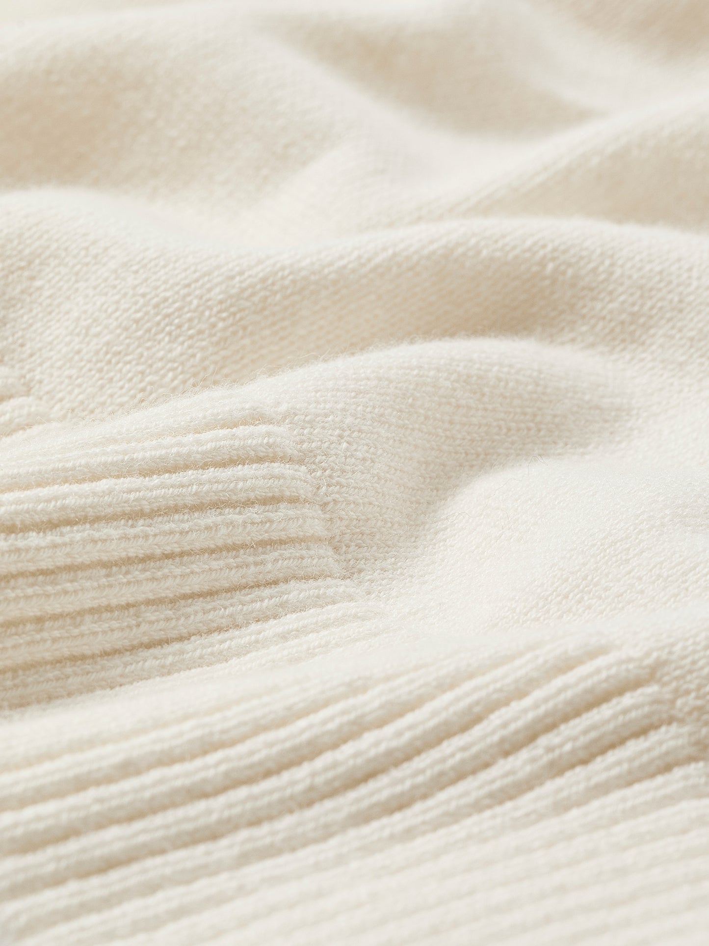 Knit Cotton Blend Crew Neck Sweater