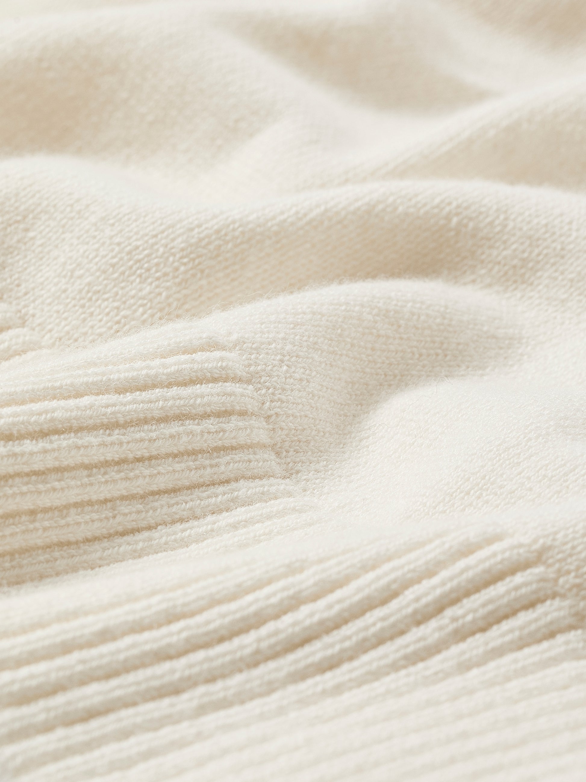 Knit Cotton Blend Crew Neck Sweater