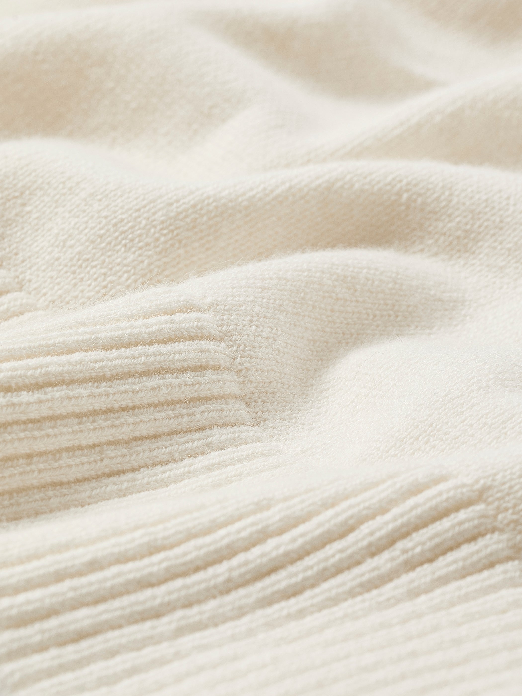 Knit Cotton Blend Crew Neck Sweater