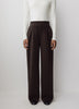 Wide Leg Knit Pants with Neoprene Fabric