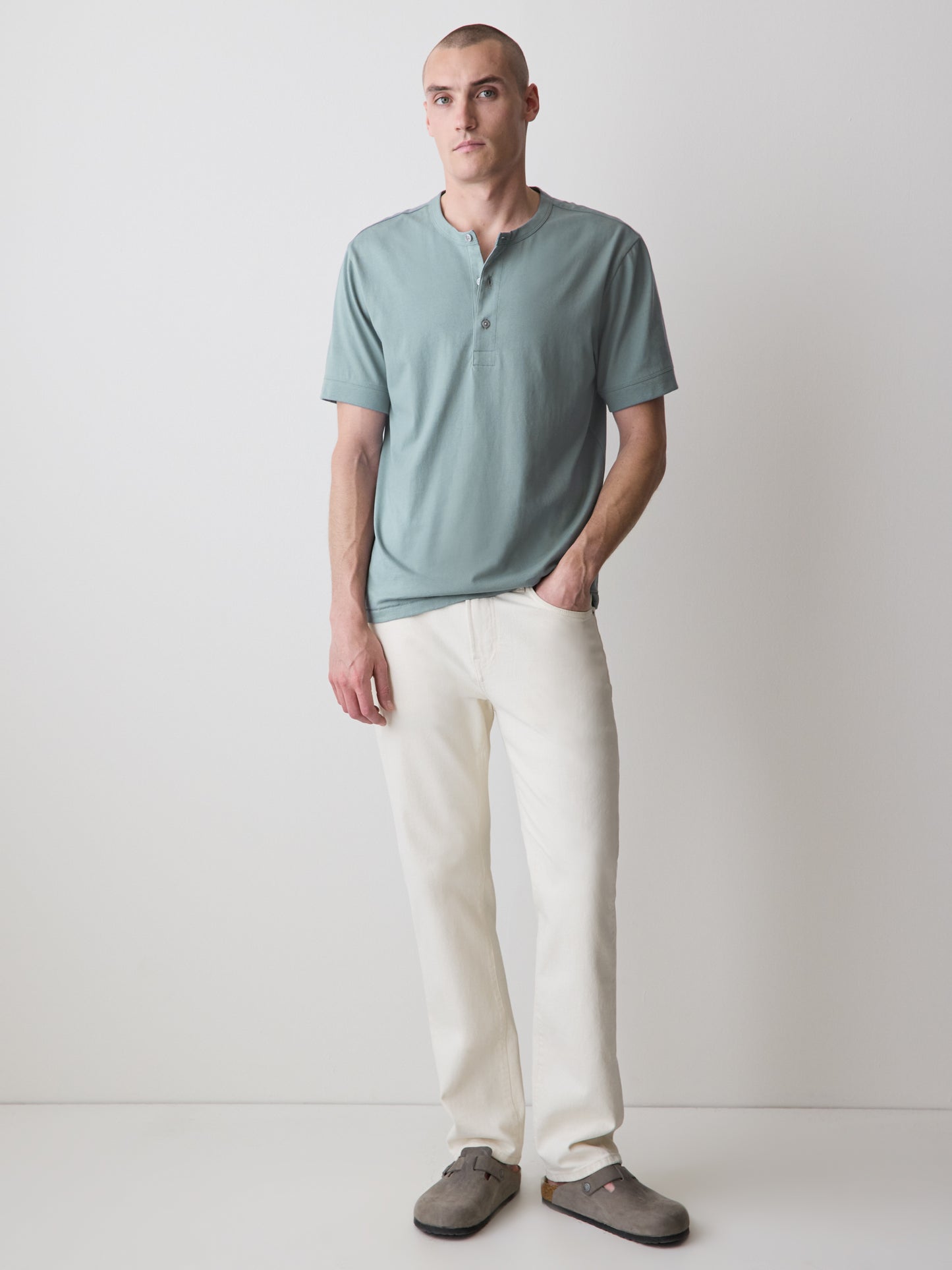 Short-Sleeve Henley T-Shirt