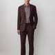 Slim Fit Woven Burgundy Pant