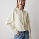 Knit Sweater Cardigan Sculpted Sleeve