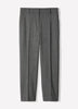 Black Mid-Rise Straight-Leg Cropped Pant