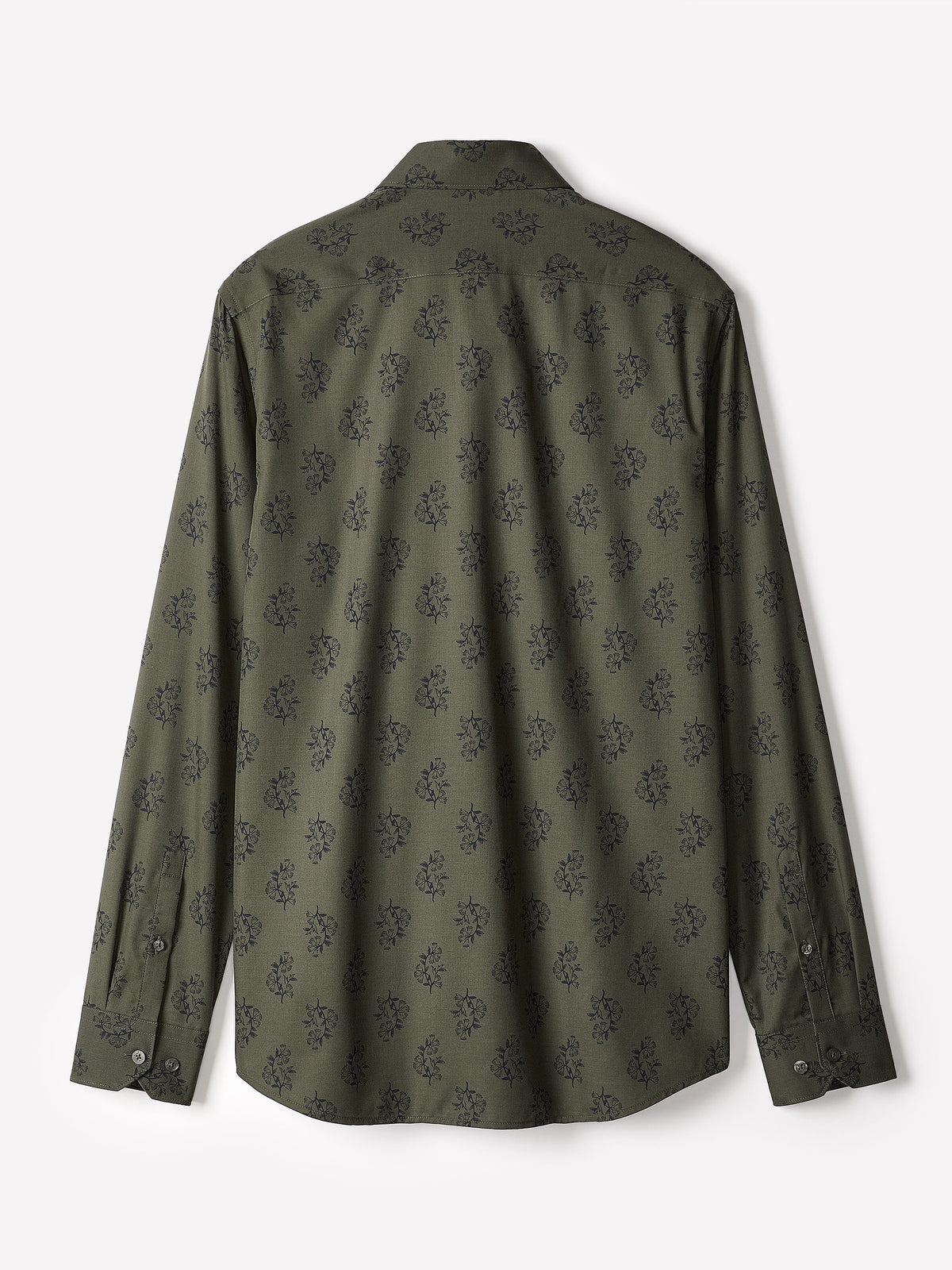 Tailored-Fit Dress Shirt with Floral Pattern
