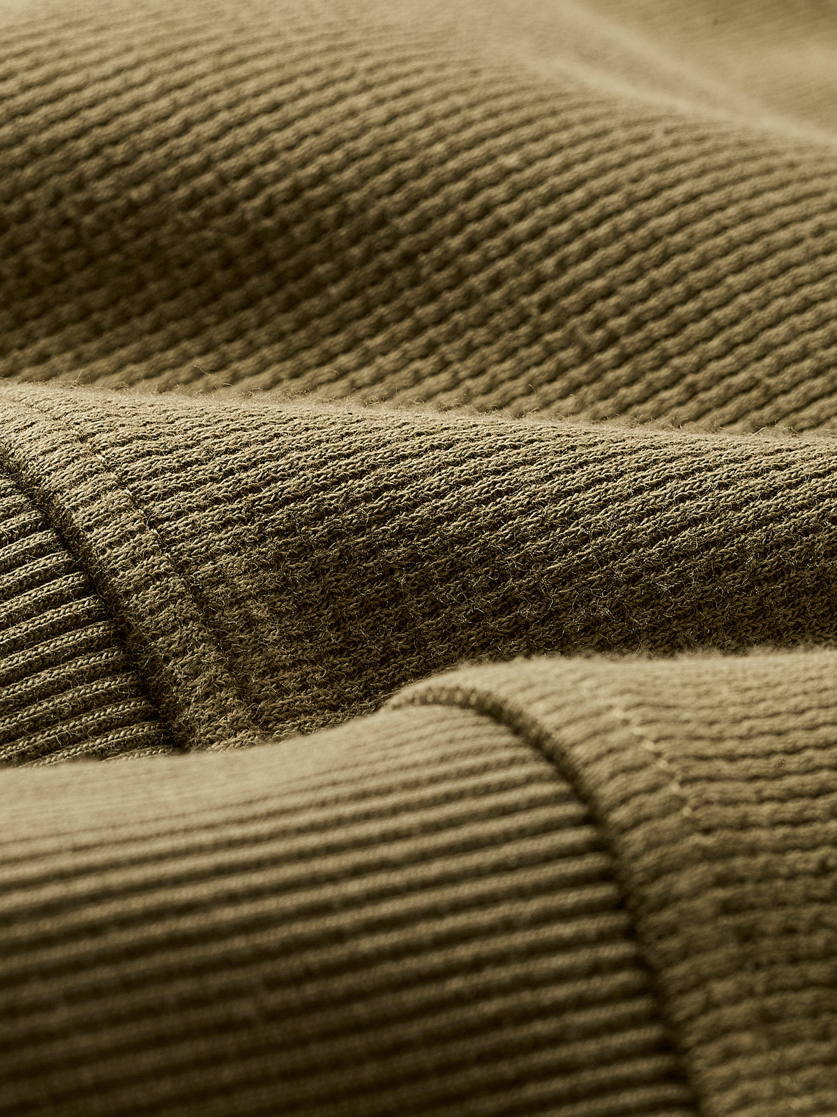 Long-Sleeve Half-Zip Mock-Neck Waffled Sweater