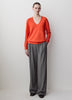 Long-Sleeve V-Neck Oversized Merino Sweater