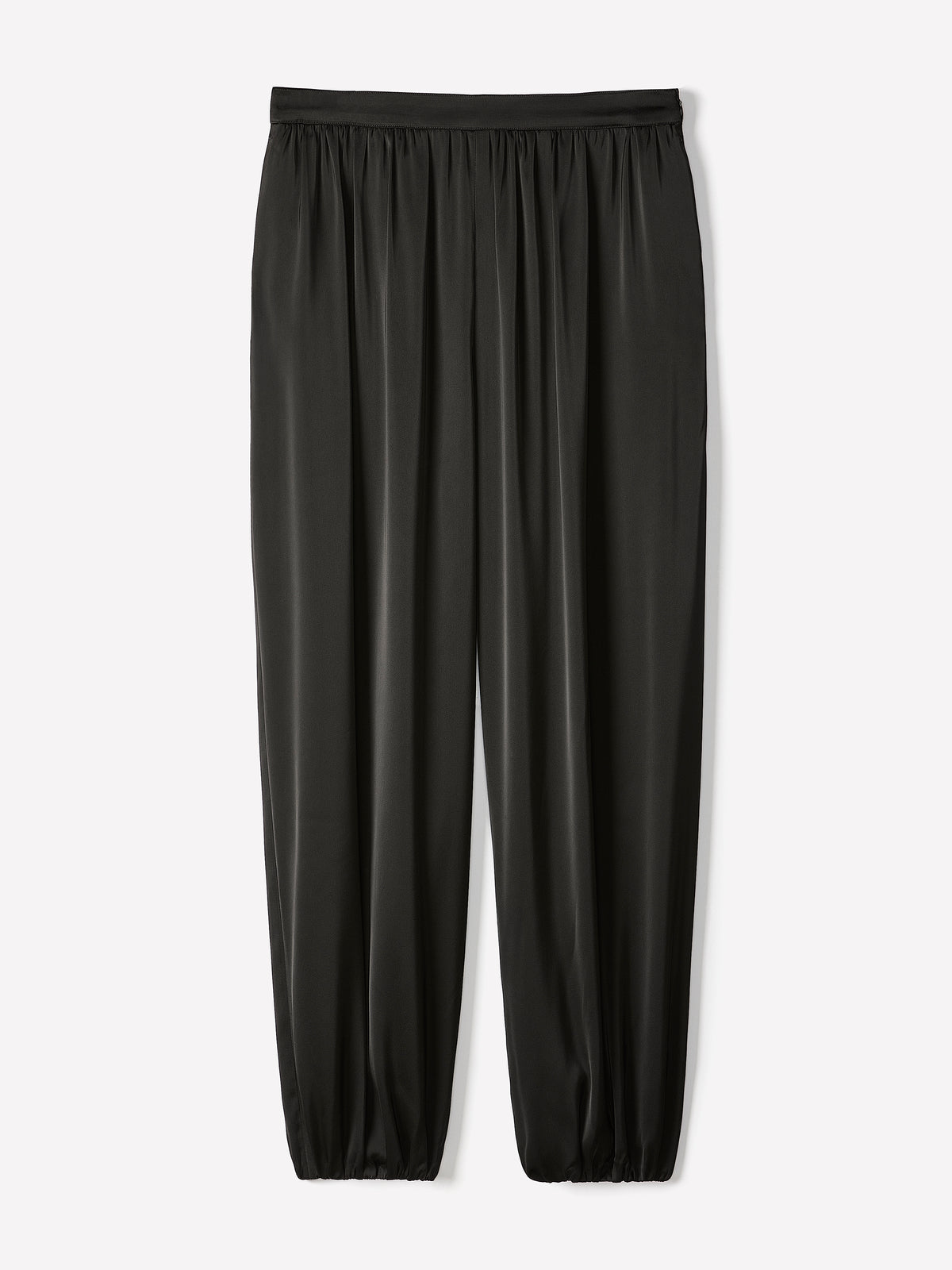 Satin High-Rise Balloon-Leg Pant