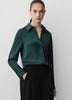 Long-Sleeve Satin Shirt