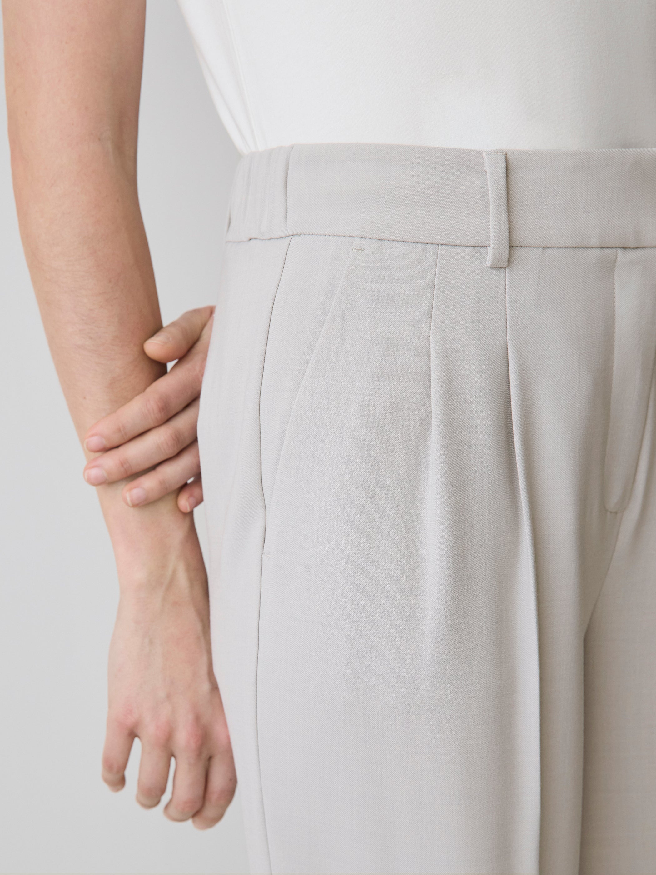 Pantalon à Taille Haute et Jambe Large