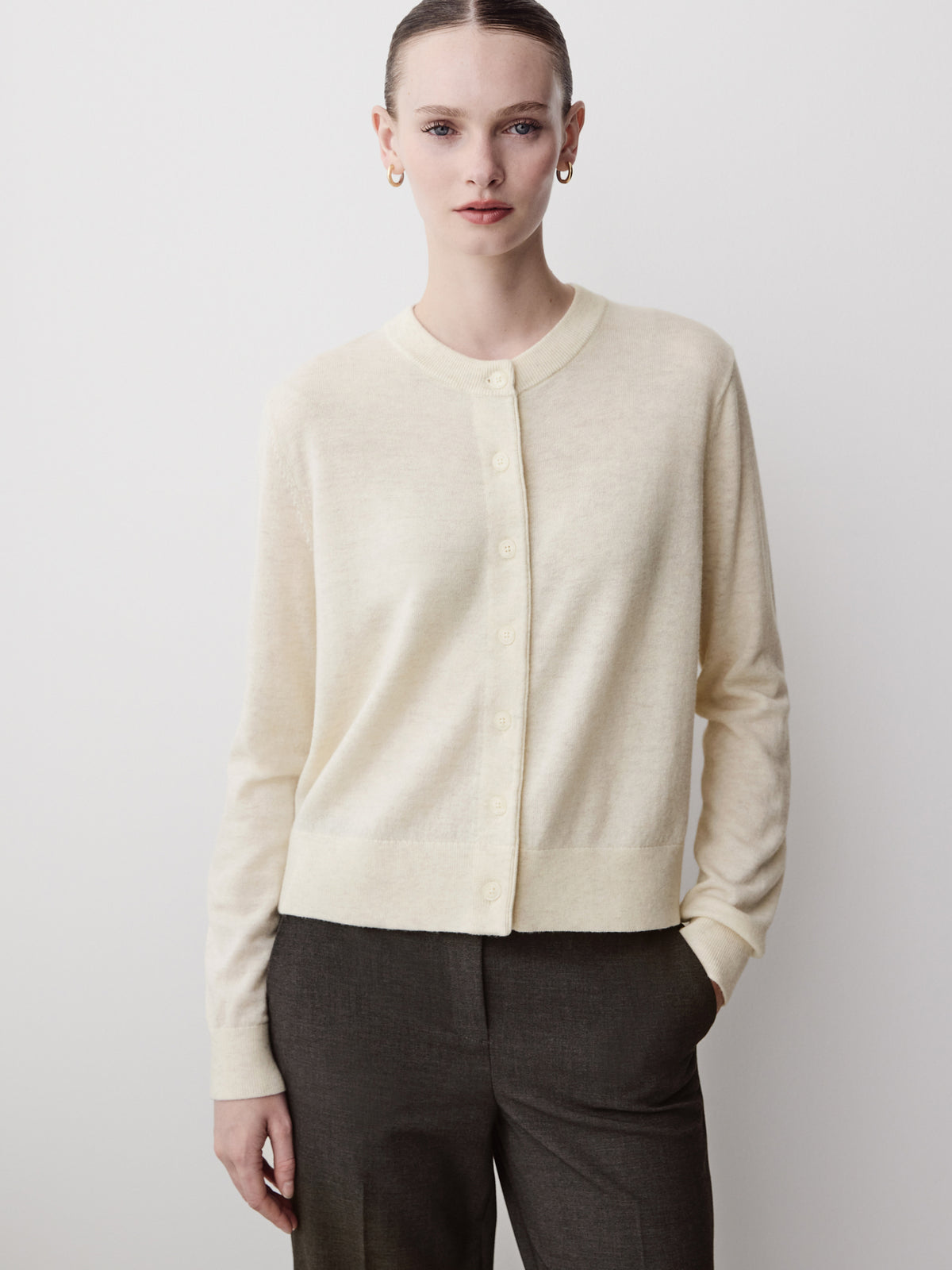 Merino Wool Button-Down Cardigan