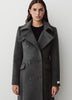 Wool Blend Double Breasted Coat
