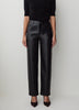 High-Rise Tapered-Leg Faux-Leather Pant
