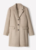 Classic Wool-Blend Three-Button Coat