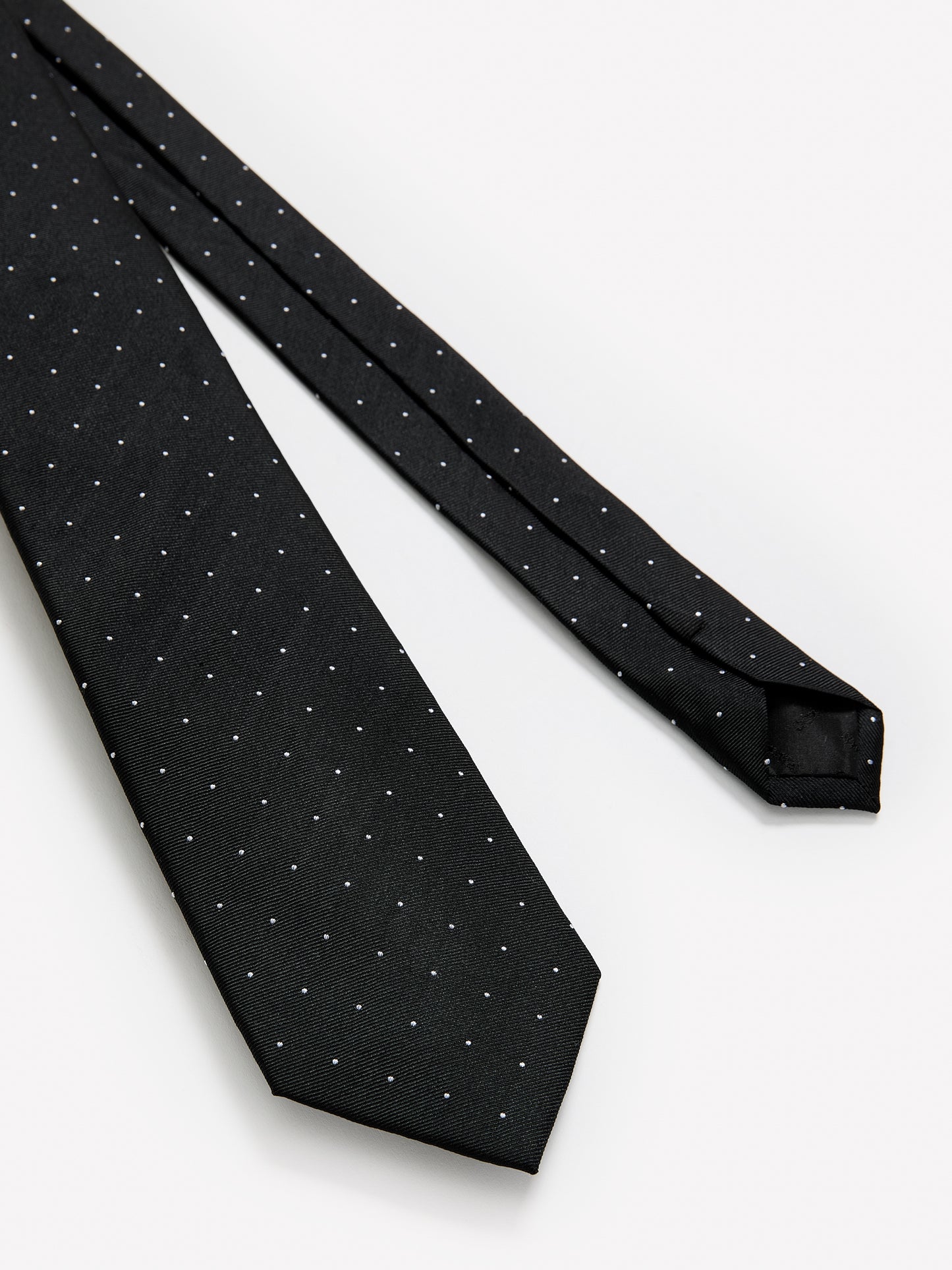 Black Regular Tie with Micro Dots