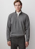 Long-Sleeve Half-Zip Mock-Neck Sweater
