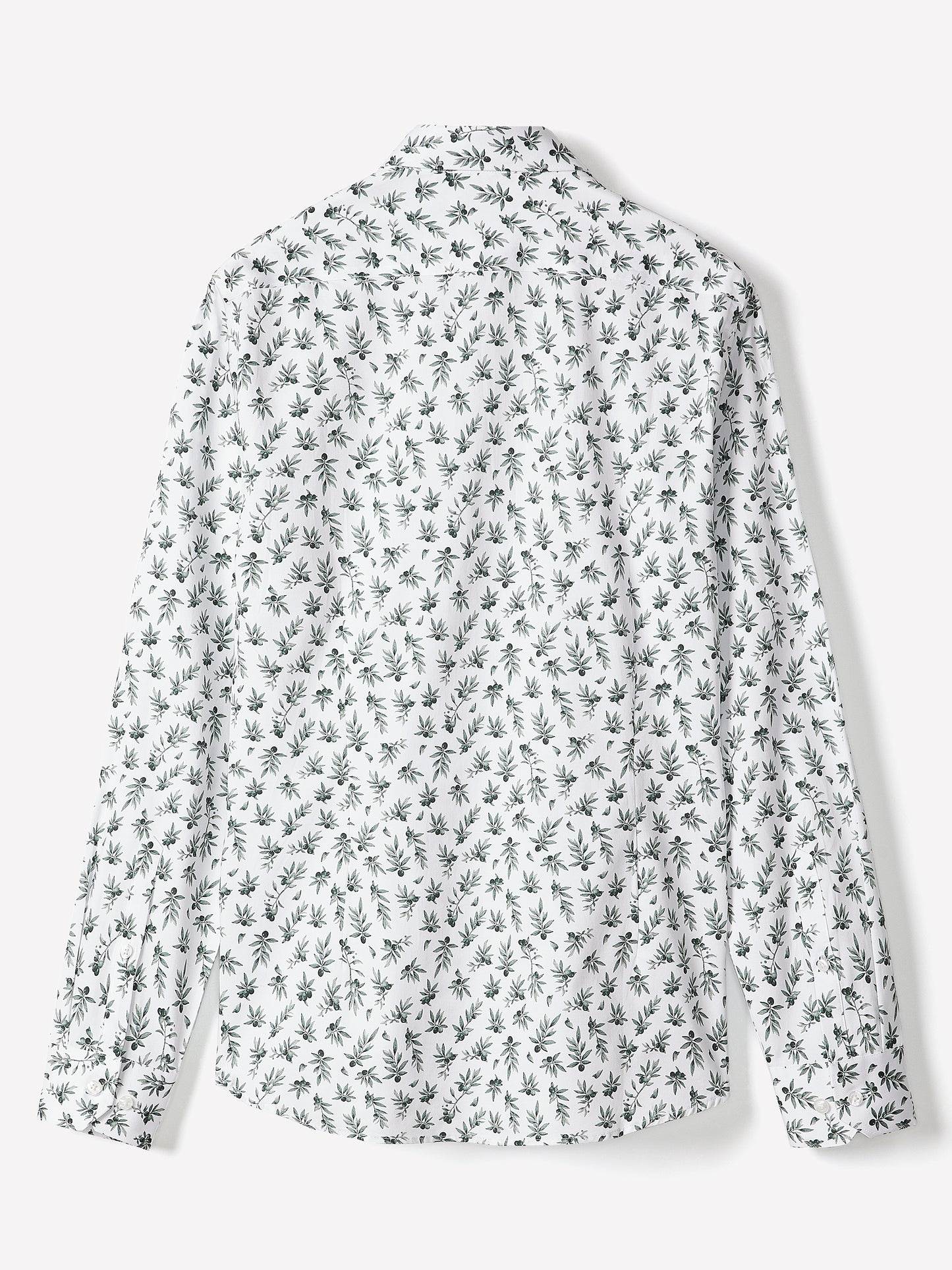 Slim-Fit Sateen Dress Shirt with Print