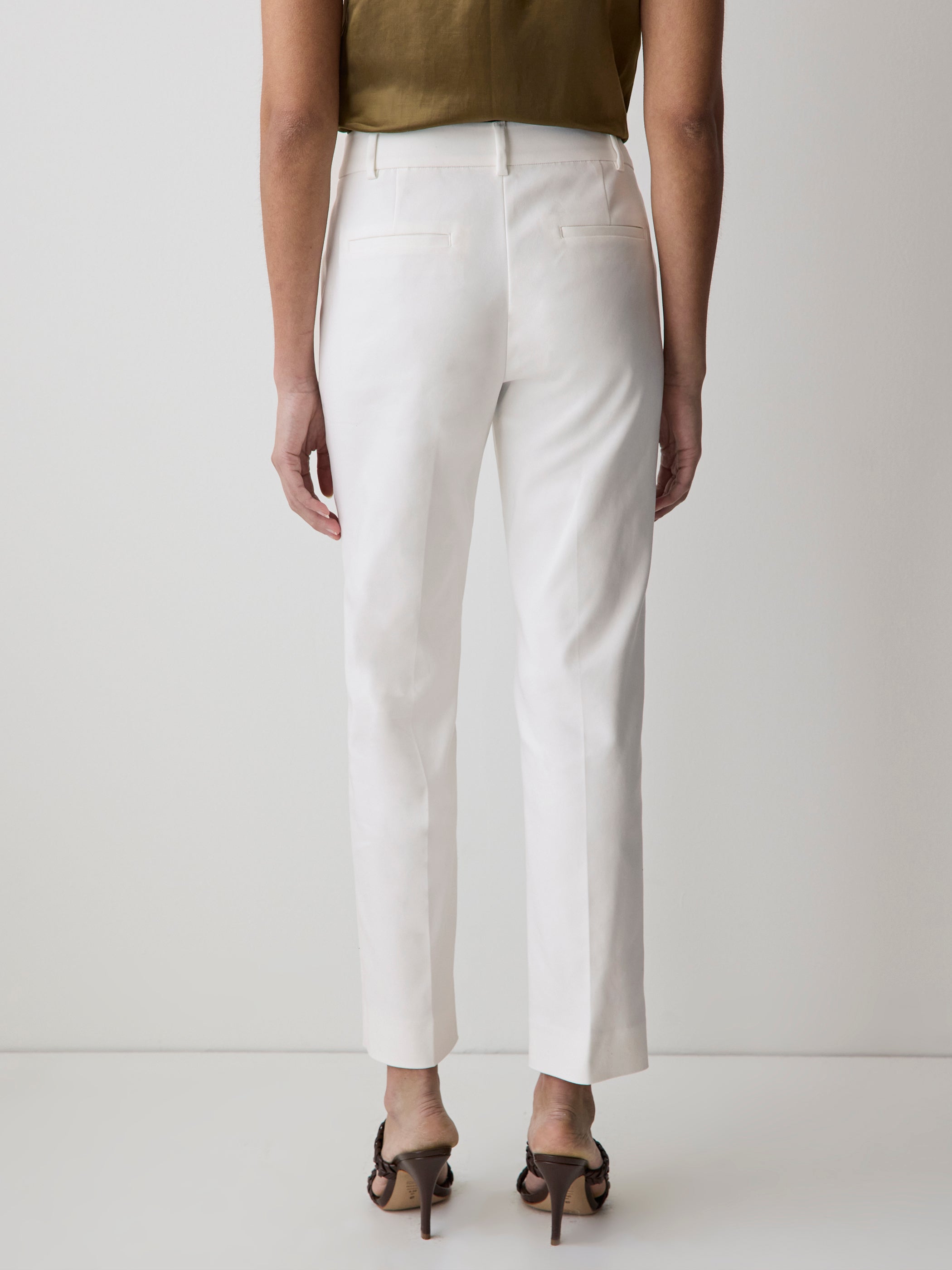 Straight-Leg Mid-Rise Ankle Pant
