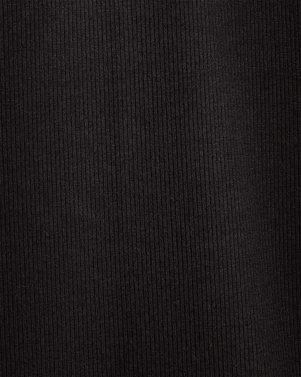 V-Neck Ribbed Top with Short Flutter Sleeves