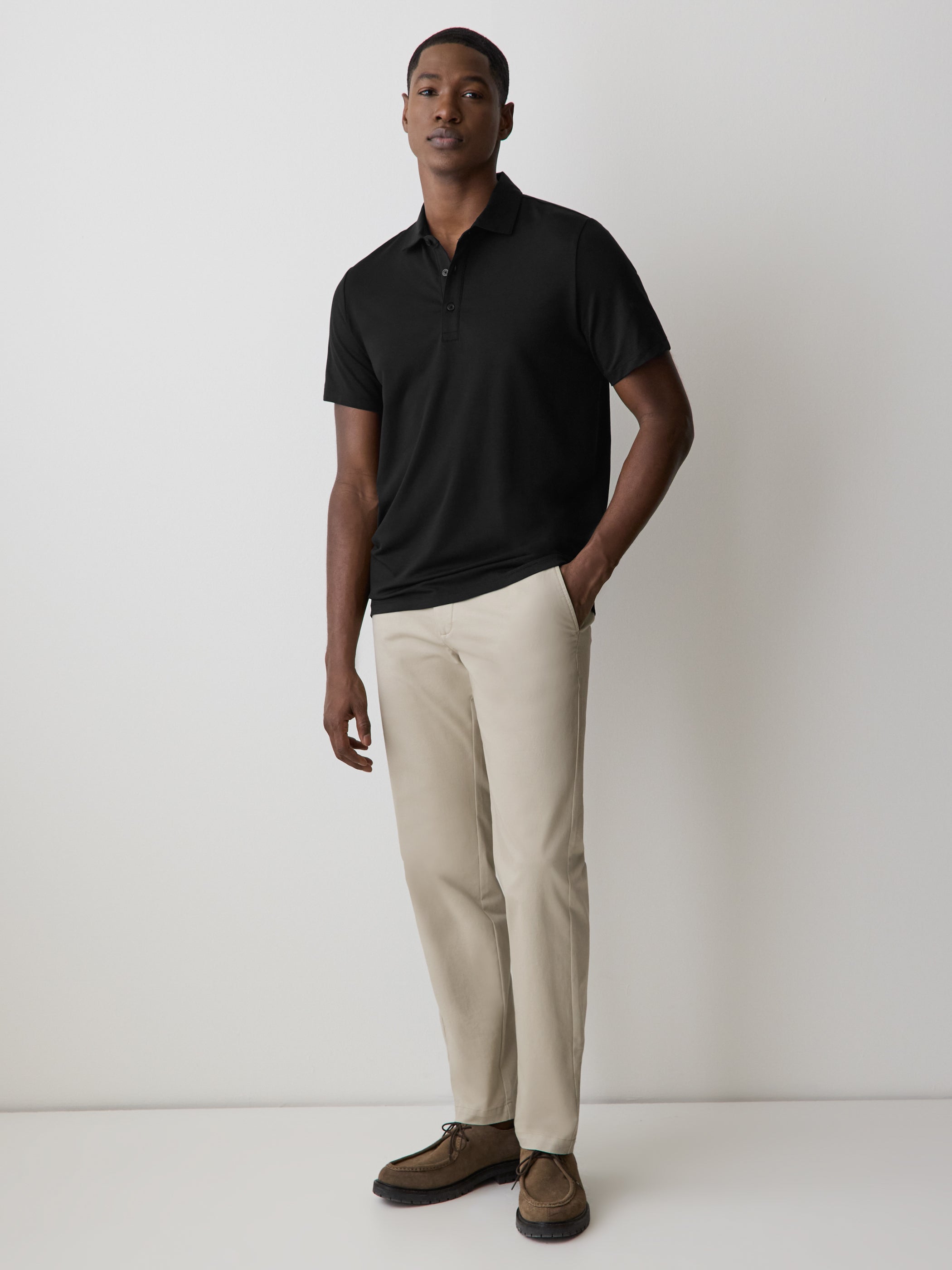 Short-Sleeve Supima (R) Cotton Jersey Polo | RW&CO.
