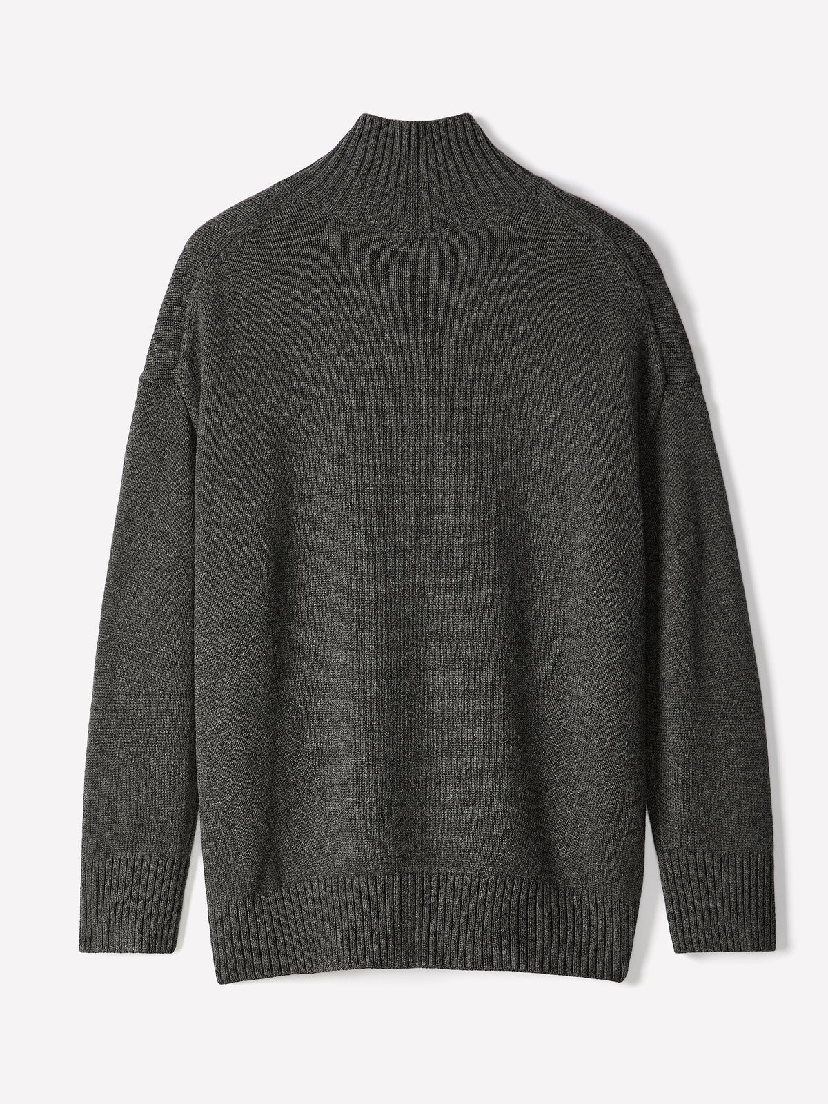 Long-Sleeve Mock-Neck Merino-Blend Sweater