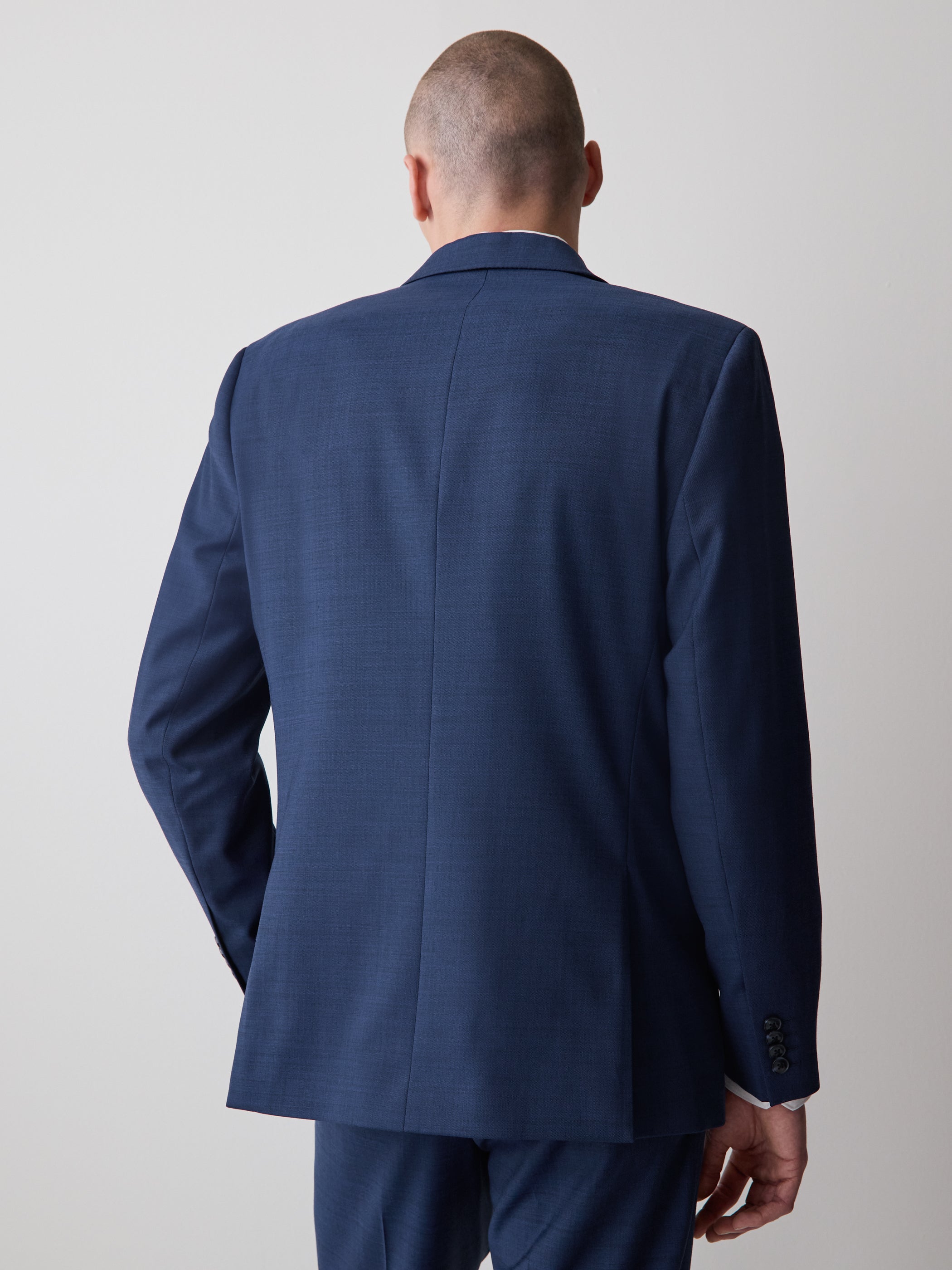 Tailored Wool Blend Men's Woven Blazer