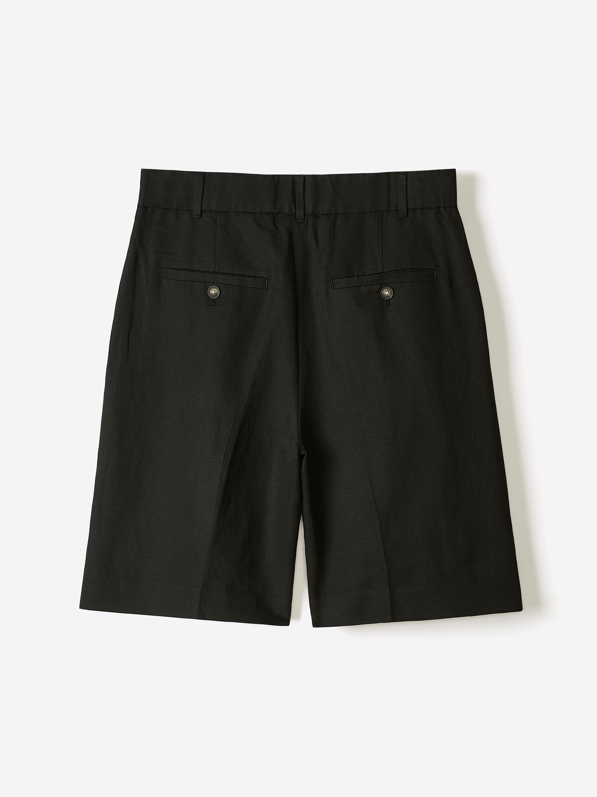 Linen-Blend High-Rise Bermuda Shorts