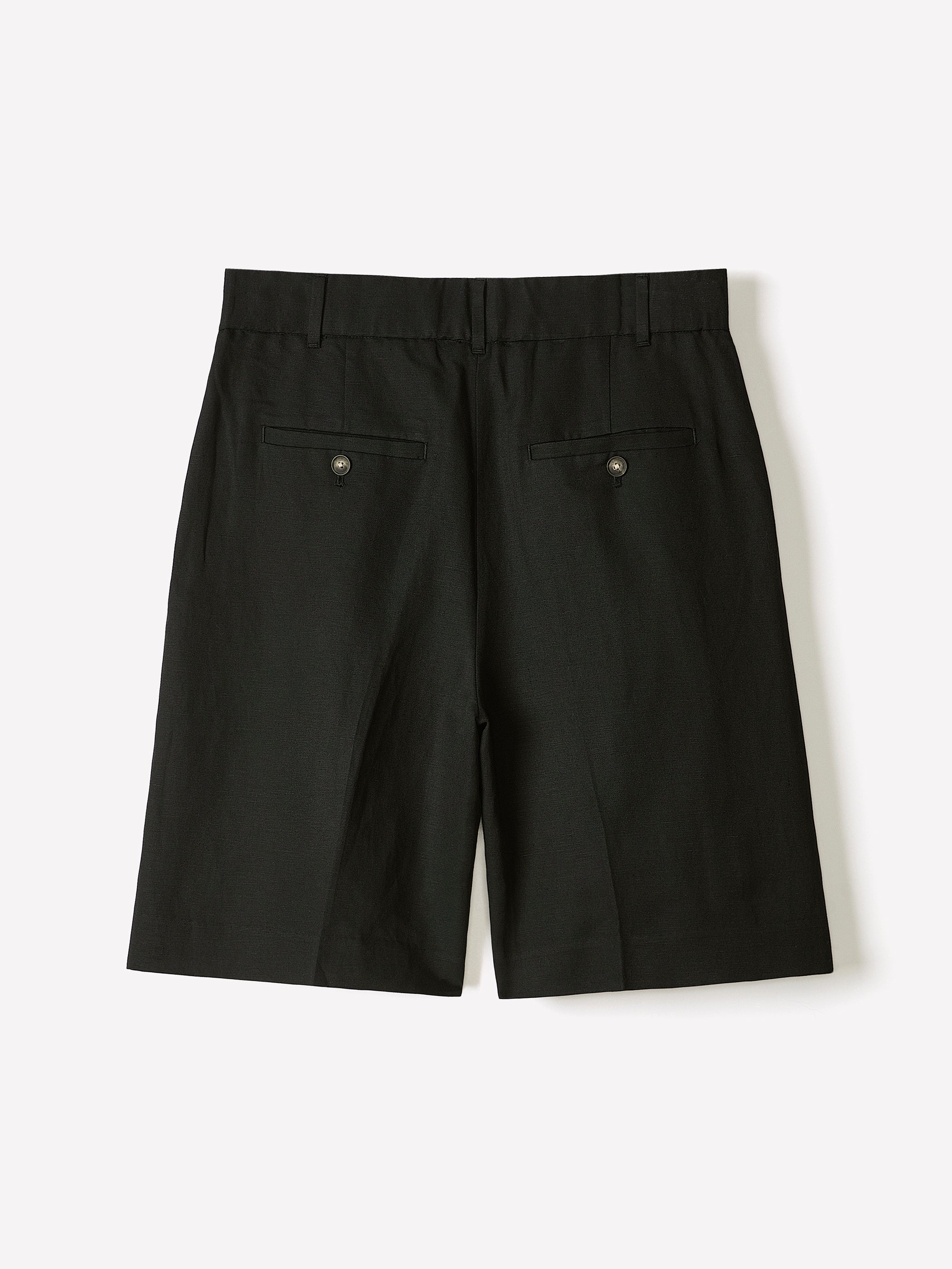 Linen-Blend High-Rise Bermuda Shorts