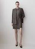 Woven Sleeveless Faux Wrap Dress with Stripes