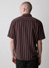 Mens Woven Regular Fit Linen Blend Stripe Shirt