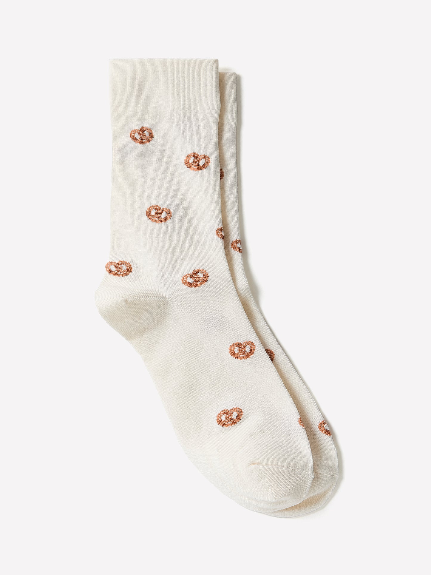 Crew Socks Cotton Blend Pretzel Pattern