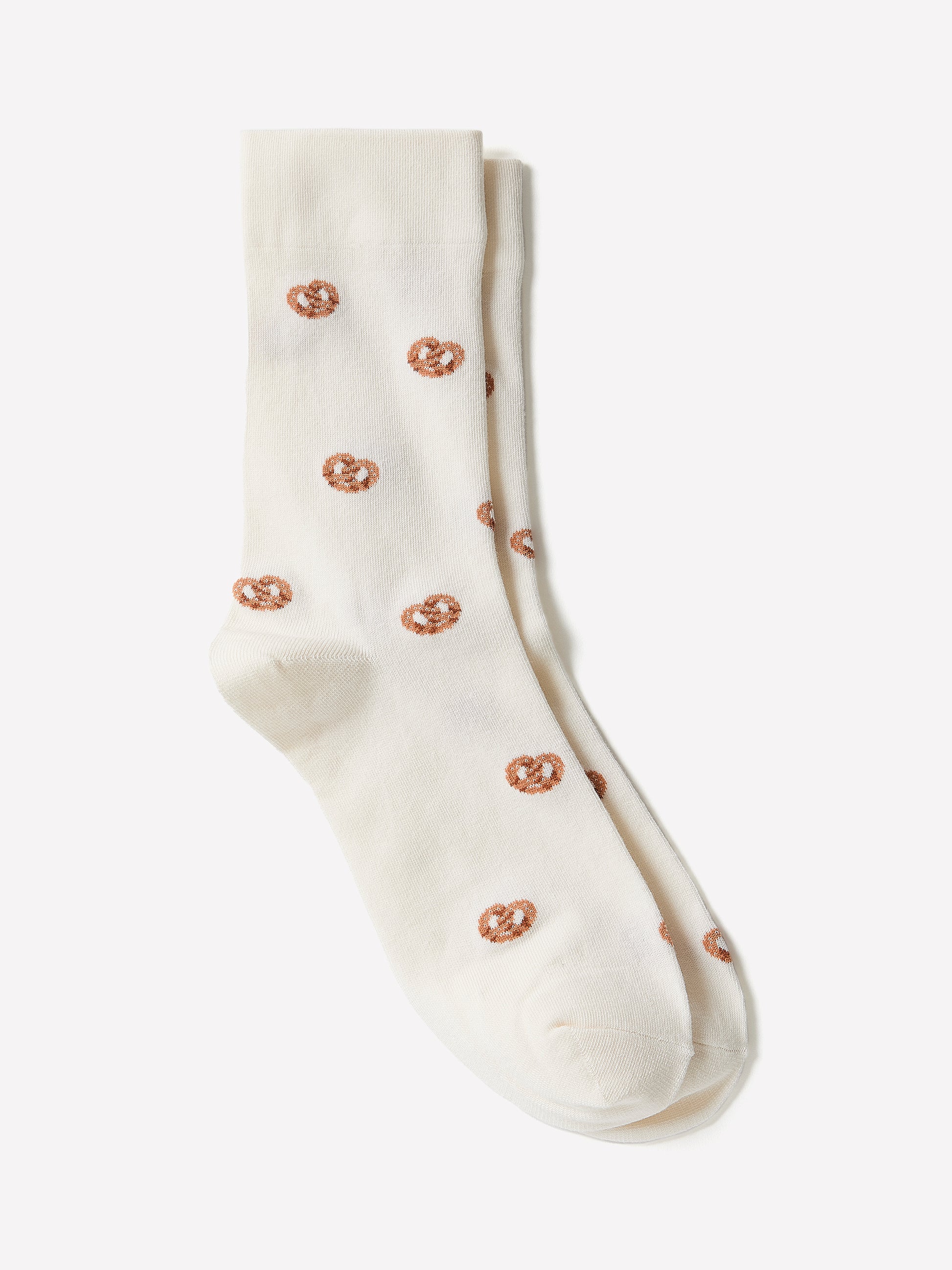 Crew Socks Cotton Blend Pretzel Pattern