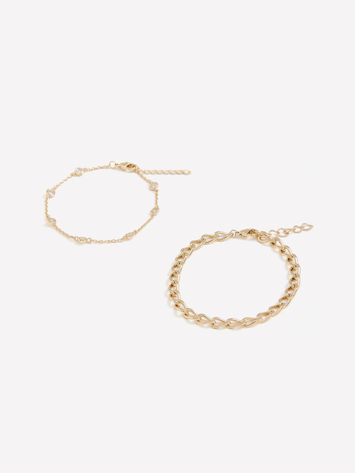 Golden Chain Bracelets - Set of 2