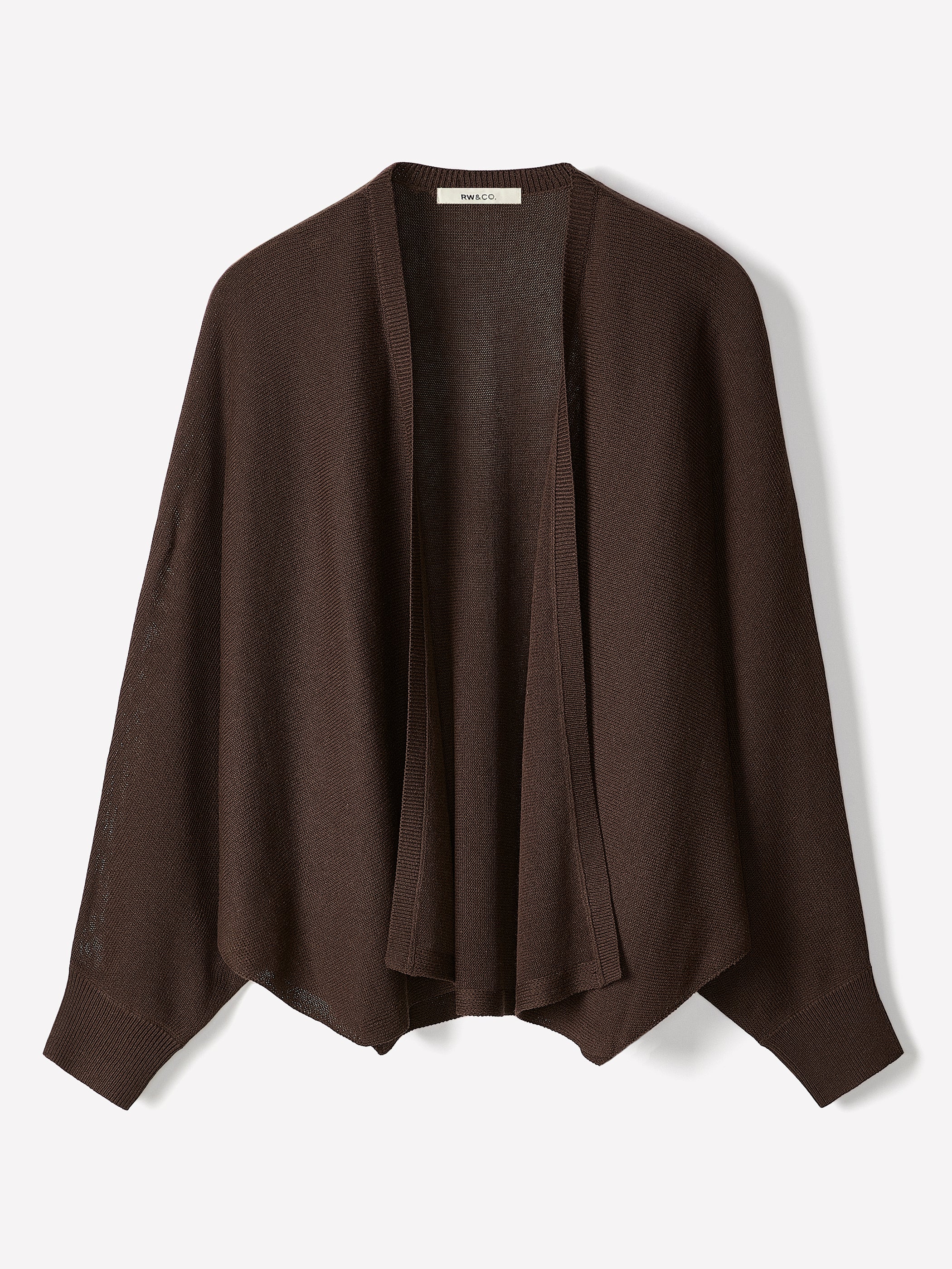 Long-Sleeve Cape Cardigan