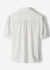 Silky Crepe Short-Sleeve Buttoned-Down Blouse