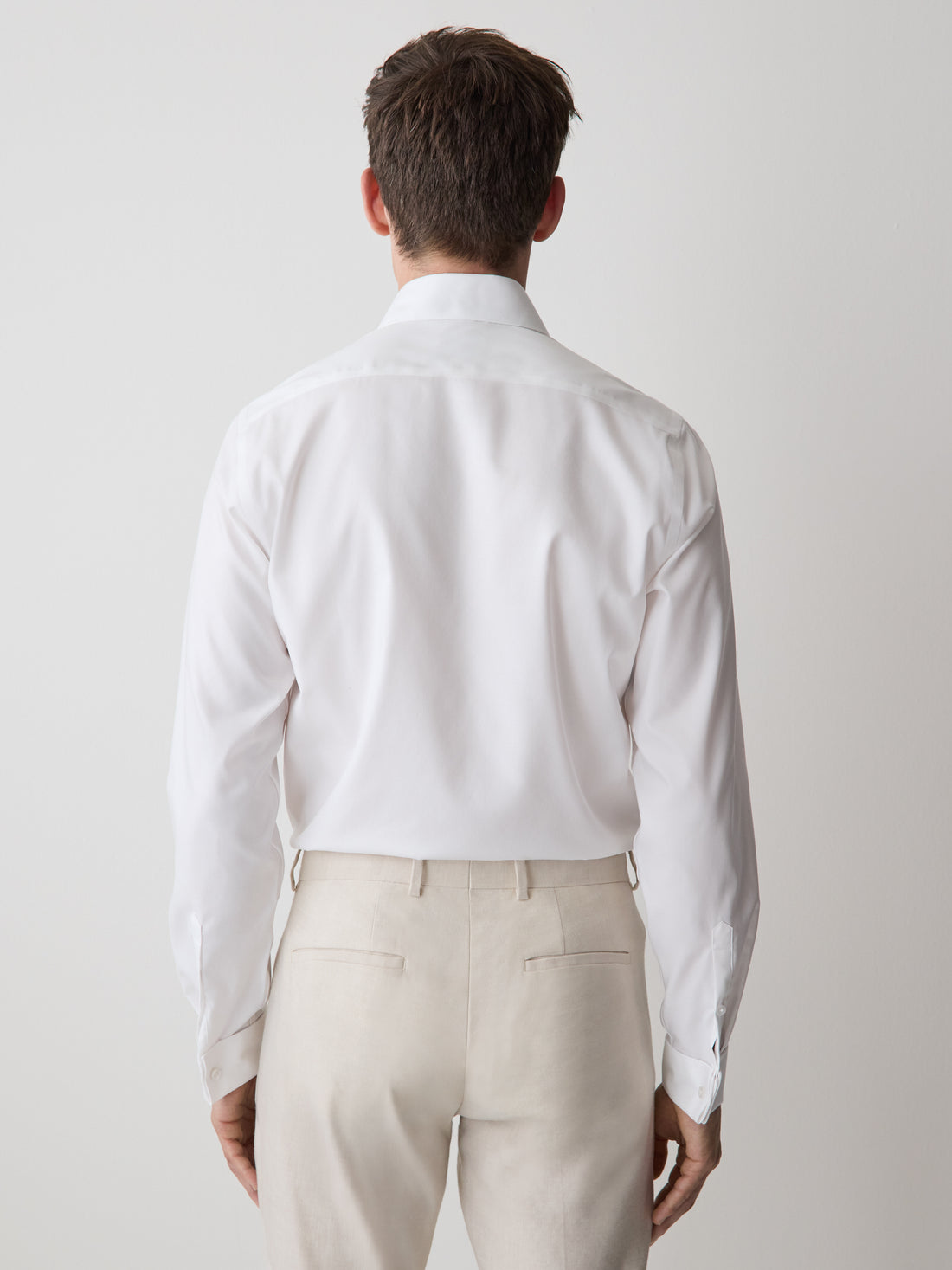 Men's Slim-Fit Supima Cotton Dress Shirt With Wide Spread Collar – RW&CO