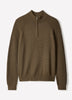 Long-Sleeve Half-Zip Mock-Neck Sweater