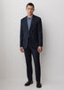 Slim Fit Navy Windowpane Woven Blazer