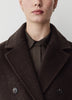 Relaxed-Fit Wool-Blend Double-Breasted Coat