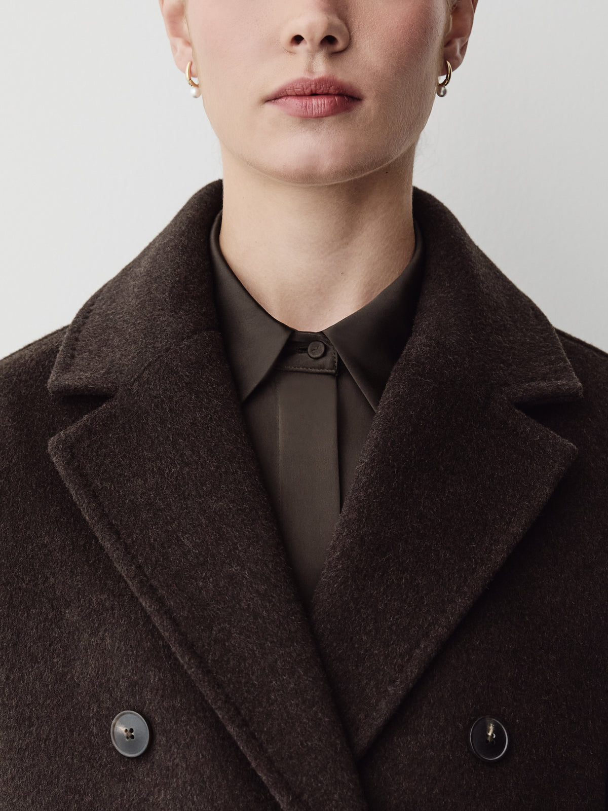 Relaxed-Fit Wool-Blend Double-Breasted Coat