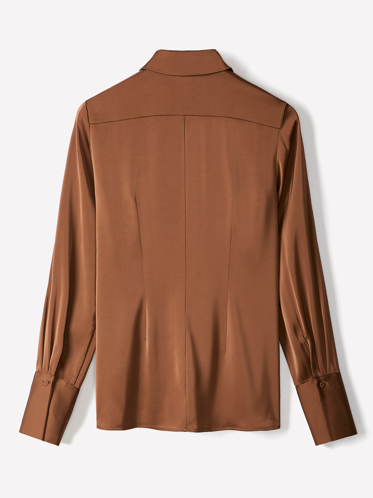 Woven Satin Long Sleeve Shirt