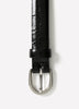 Leather Belt with Croco Texture